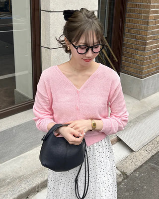 See-through V-neck cardigan
