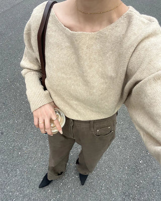 Classic boat neck knit