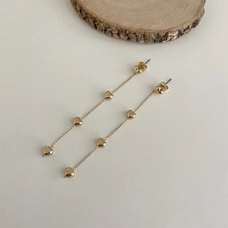 Heart line earrings