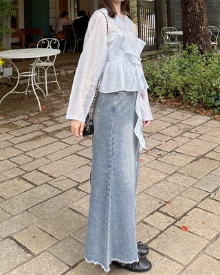 Frill Bistier Blouse Set