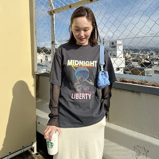 Layered sheer t-shirt