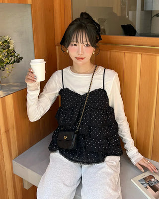 Polka Dot Can-Can Camisole