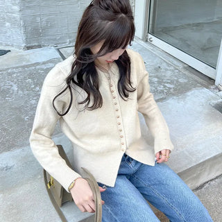 Gold button detail cardigan