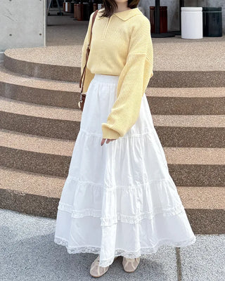Loose-fit half-zip knit
