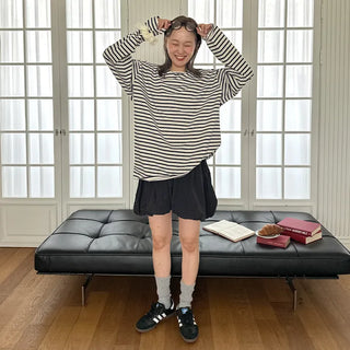 (Unisex) Striped Long-Sleeve T-Shirt
