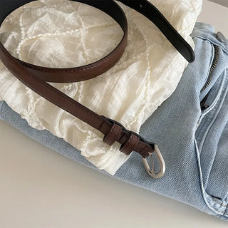 Simple faux leather belt