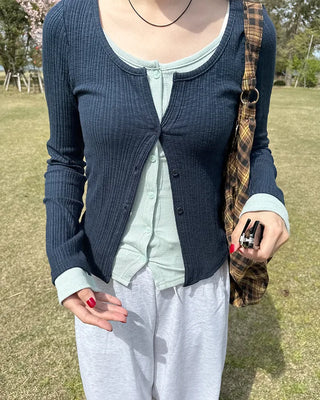 Ribbed Cardigan