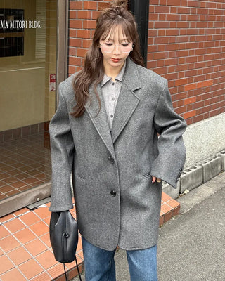 Oversized wool jacket