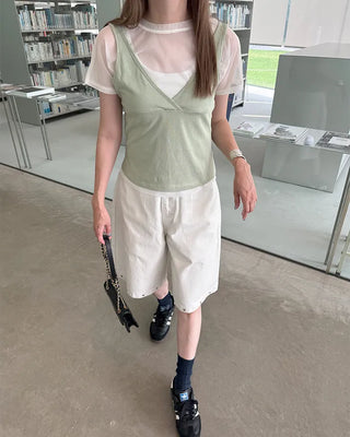 Mash Short-Sleeve Sleeveless Layered Set
