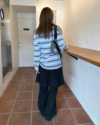 Pleated skirt and slacks set