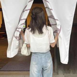 Ribbon layered blouse