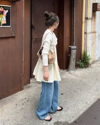 Square suede shoulder bag