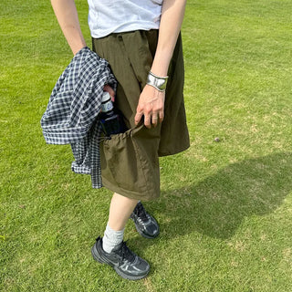 (Unisex) String Cargo Bermuda Pants