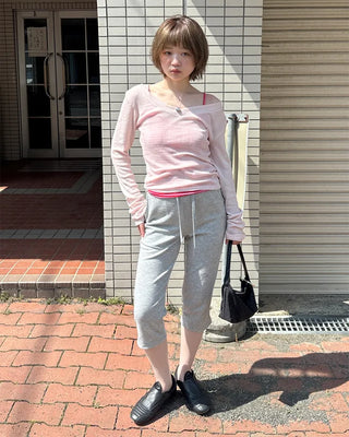 Sweat Slim Capri Pants
