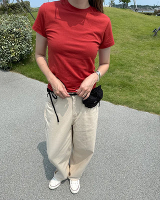 Simple round neck short-sleeved T-shirt
