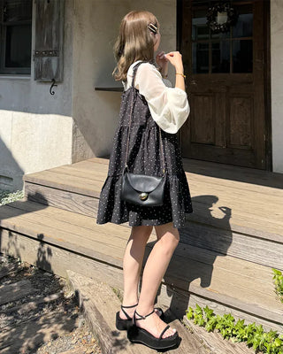 Polka Dot Can-Can String Mini Camisole Dress