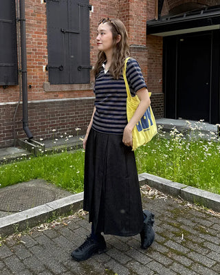 Colored striped short-sleeved T-shirt