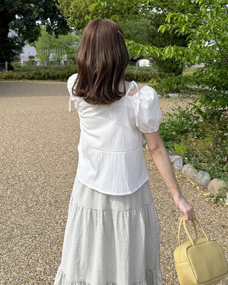 2-way ribbon strap blouse