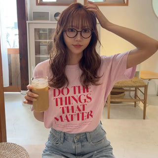 Lettering Basic T-Shirt