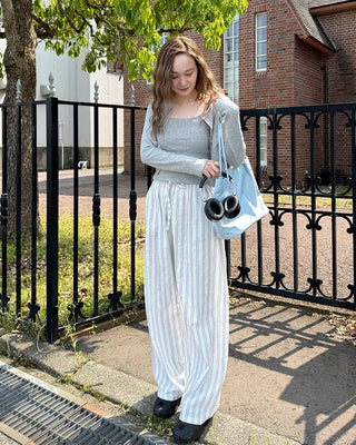 Perforated Sleeveless Cardigan Set