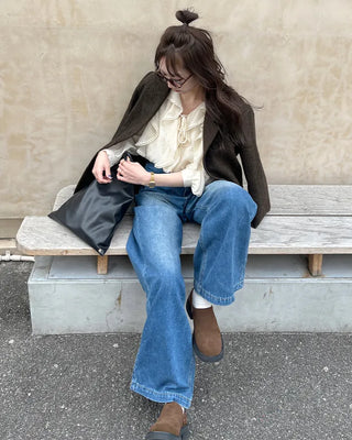 Suede bloafers