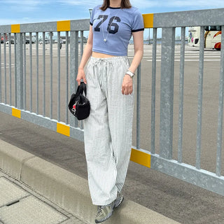 Striped Banding Pants