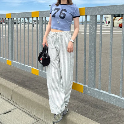 Striped Banding Pants