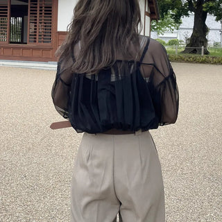 Sheer layered blouse