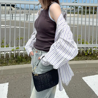 Oversized striped shirt