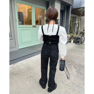 Small Flower Pattern Cotton Pants