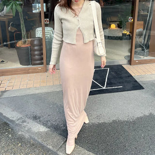Basic slim long dress