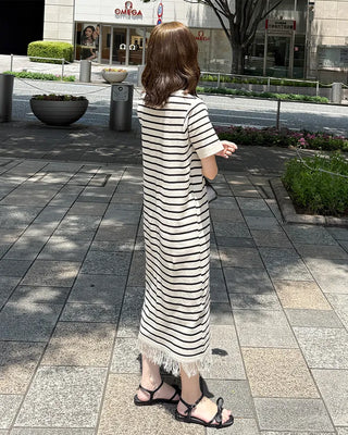 Striped long dress