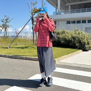 Striped long-sleeved T-shirt