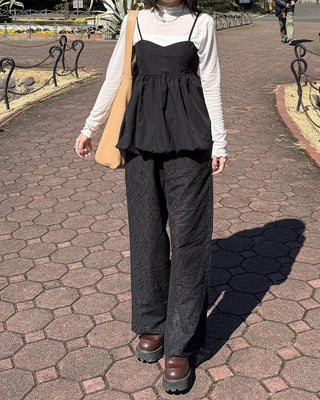Lace banding pants