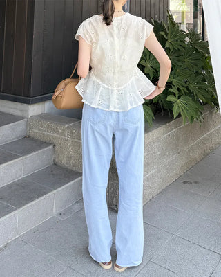 Bootcut denim pants