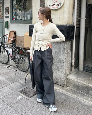 Cardigan set with wrap bustier