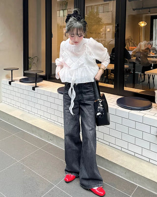 Frill Bistier Blouse Set