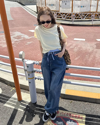 Colorful basic short-sleeved T-shirt