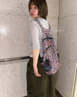 Polka Dot Nylon Backpack