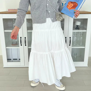 Frilled Can-Can Long Skirt
