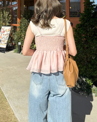 Twisted Frill Bustier Blouse