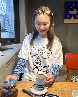 Dog lettering T-shirt