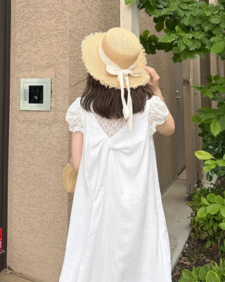 Back Twist Ribbon Long Dress