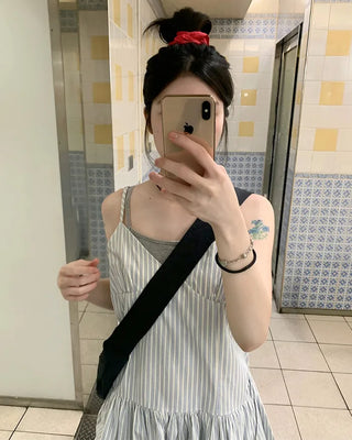 Shirred Mini Volume Camisole Dress