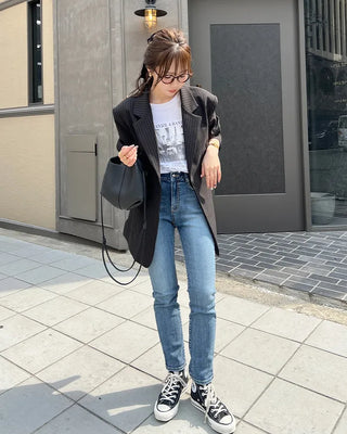 Slim-fit denim pants