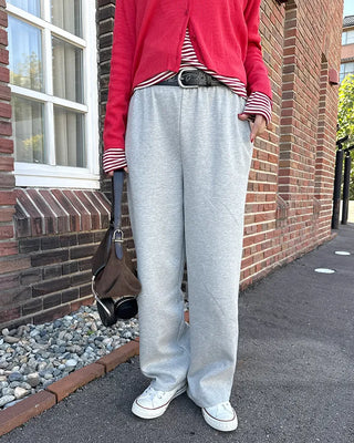 Simple elastic waist sweatpants