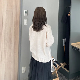 Eyelet Point Knit