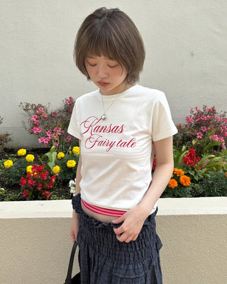 Lettering Slim Fit Short Sleeve T-Shirt