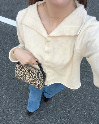 Suede mini handbag