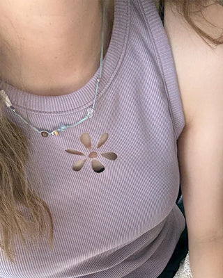 Colored gemstone necklace